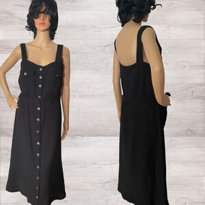 SÉZANE 100% Cotton Blend Sun Dress with Button Front & Pocket